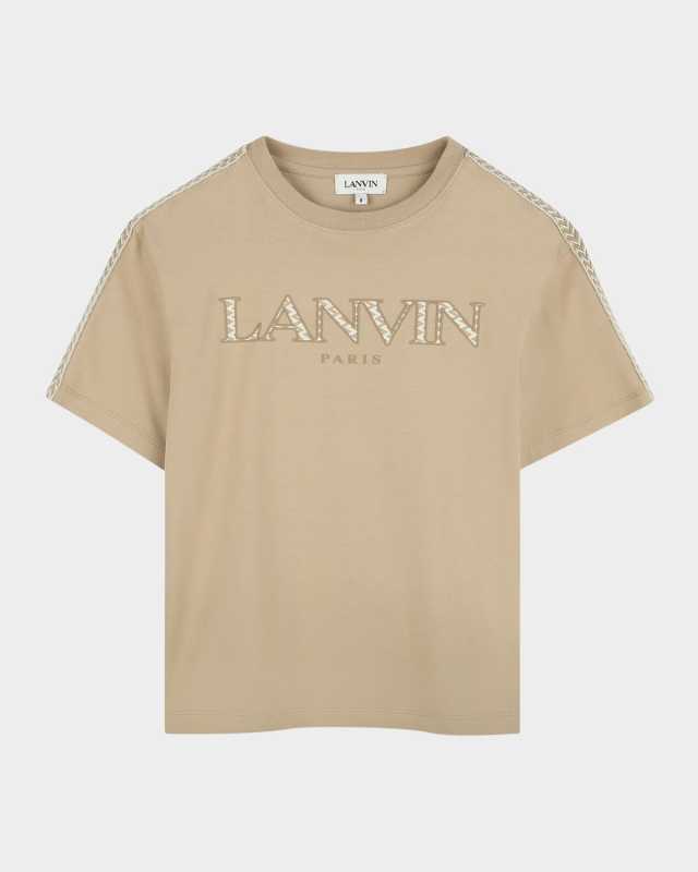 Boy's Logo-Embroidered T-Shirt, Size 4-6